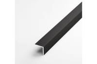 Декоративный угловой профиль ЛУКА алюминиевый 15х15 мм, 2.7 м, черный, 5 шт. уп. УТ000020752