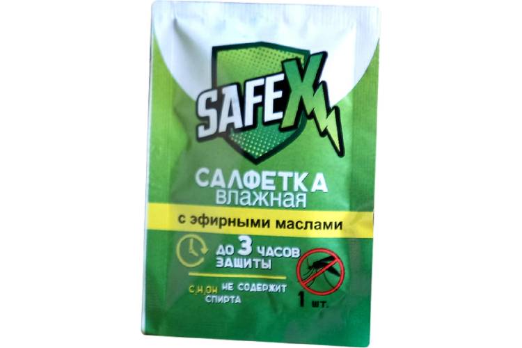 Влажная салфетка от комаров SAFEX 10 шт. 4239450