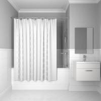 Штора для ванной комнаты IDDIS 200*200 см, полиэстер, Chequers, white 432P20RI11