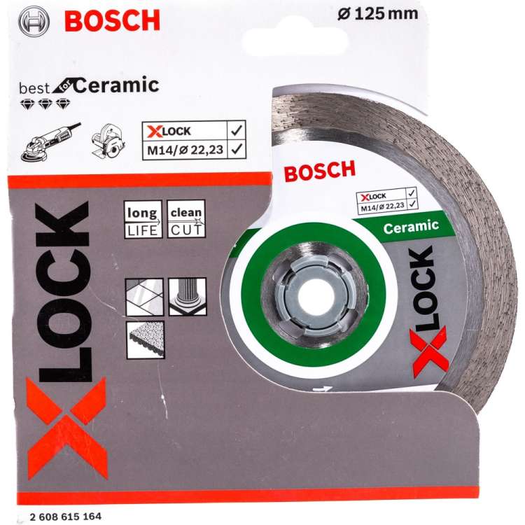 Диск алмазный Best for Ceramic X-LOCK (125х22.2 мм) Bosch 2608615164