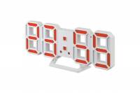 LED часы-будильник Perfeo LUMINOUS 2 белый корпус, красная подсветка 30014751