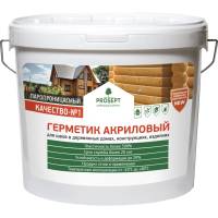 Акриловый герметик для швов в деревянных домах, конструкциях, изделиях PROSEPT цвет белый, 7 кг 0024-7 б