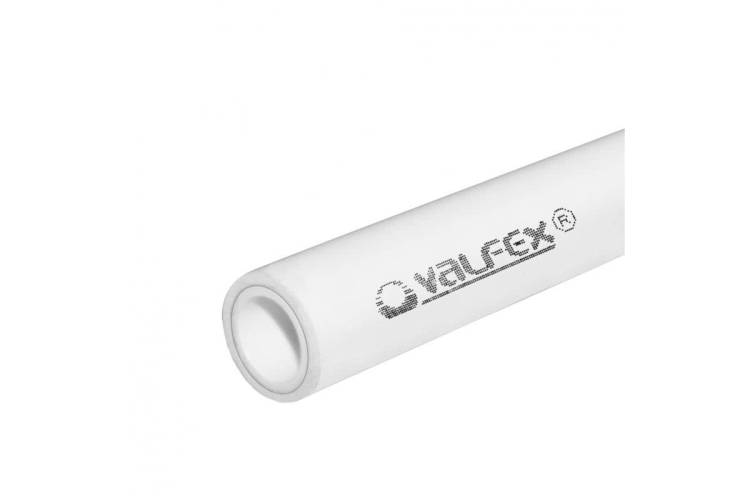 Труба VALFEX PP-R белая, армированная алюминием, 25х4.2 мм, 4 м, Т 90°С Ру25 SDR6 10104025 033-2120