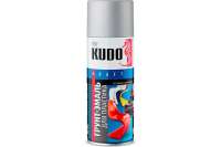 Грунт-эмаль аэрозоль для пластика KUDO светло-серая 520 мл 1/12 RAL7035 KU-6005 11599625