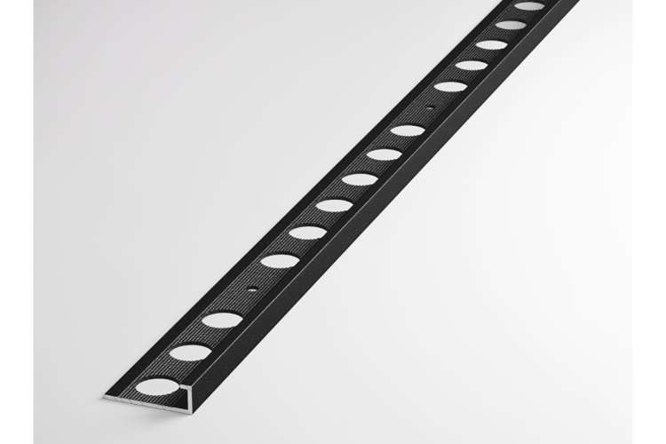 Профиль окантовочный L-образный алюминиевый ЛУКА 6 мм, 2,7 м, 5 шт, Черный УТ000031066