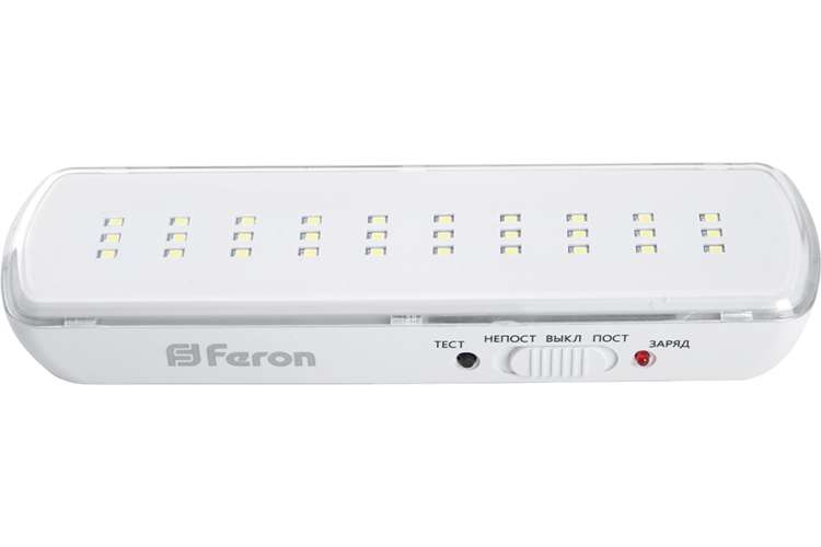 Аварийный светильник FERON 30 LED AC/DC, белый, EM110 41532