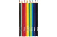 Цветные карандаши ЮНЛАНДИЯ БЫСТРЕЕ ВСЕХ, 12 цветов, трехгранные заточенные 181388