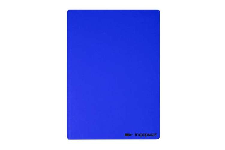 Тетрадь INFORMAT 60 листов, клетка, скрепка, синяя А5 твердая обложка глянцевая ламинация CBA5-60B