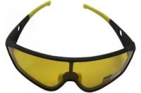 Спортивные очки KLONK 1 сменная линза, черный/желтый, чехол 10904