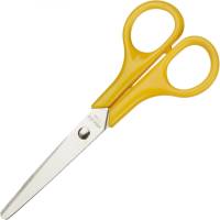 Тупоконечные ножницы Attache 130 мм, с пластиковыми ручками, цвет желтый 47586