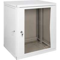 Настенный разборный шкаф КДДС 19", 15U, стеклянная дверь, 600x600, серый УТ000003574