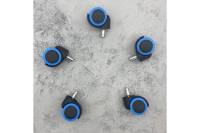 Универсальный комплект из пяти роликов-колес для офисных кресел ВПМ бесшумные, прорезиненные 6151006