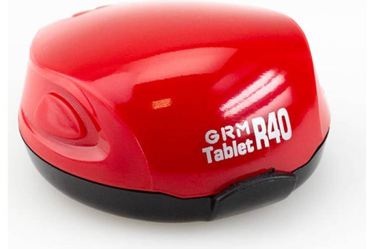 Карманная оснастка для печати GRM Tablet R40 глянцевый красный корпус с подушкой диаметр 40 мм 121200051