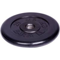 Обрезиненный диск Barbell d 51 мм, чёрный, 20.0 кг 450