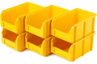 Пластиковый ящик СТЕЛЛА-ТЕХНИК комплект 6 штук V-2-К6-желтый