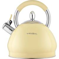 Чайник со свистком VENSAL Vanille 3.0 л, ручка из нержавеющей стали и силикона VS3005