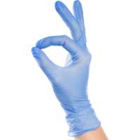 Виниловые неопудренные перчатки AVIORA голубые, размер S, 100 шт. 402-915