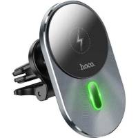 Автомобильный держатель Hoco CA91 Magic беспроводная wireless зарядка 15W magsafe для iPhone 12, черный 848649