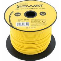 Монтажный кабель SWAT 18Ga/0,75мм2 желтый, ССА, 100м, компактная катушка SAW-18YL