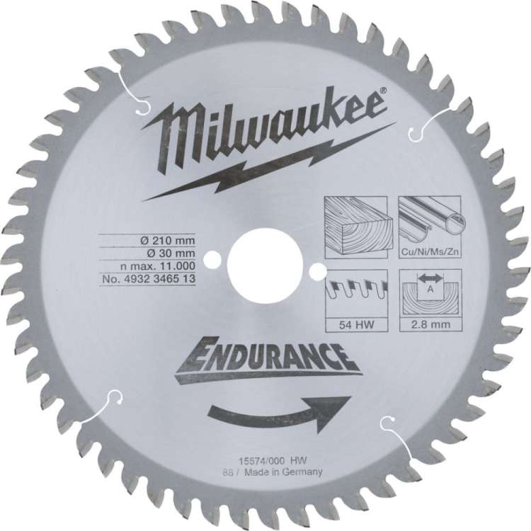Пильный диск 210х30 мм, Z54 Milwaukee 4932346513