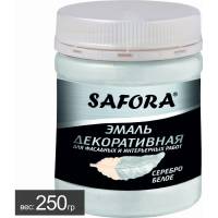 Эмаль перламутровая SAFORA белое серебро ЭМ100/1