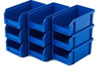 Пластиковый ящик СТЕЛЛА-ТЕХНИК комплект 9 штук V-1-К9-синий