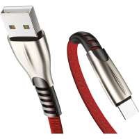 Кабель USB-Type-C Exployd для зарядки телефона 2,1A 1M плоский красный EX-K-838