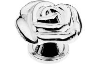 Ручка-кнопка TUNDRA Rose 01, белая с серебряным 4647189