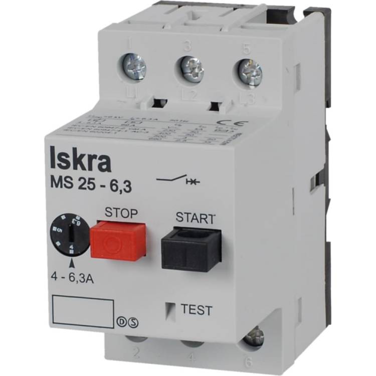 Автоматический выключатель защиты двигателя Iskra MS25-6.3 УТ-00019747