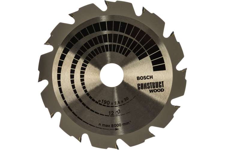 Диск пильный по строительной древесине 190х30 мм Bosch 2.608.640.633