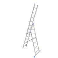 Алюминиевая трехсекционная лестница LadderBel 7 ступеней LS307