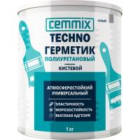 Герметик полиуретановый CEMMIX "Кистевой", банка 1 кг, цвет серый 85498729