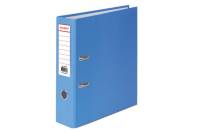 Папка-регистратор BRAUBERG с покрытием из ПВХ, 80 мм, с уголком, голубая, удвоенный срок службы 227197