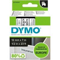 Картридж с лентой Dymo S0720530 12 мм, 7 м, пластик, черный на белой ленте DYMO45013