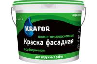 Водно-дисперсная фасадная особопрочная краска Krafor 3 кг 26948
