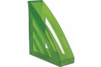 Вертикальный лоток для бумаг BRAUBERG Office style 245х90х285 мм тонированный зеленый 237284