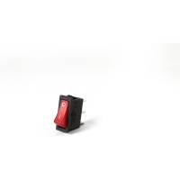 Клавишный выключатель Emas с подсветкой, красная клавиша, 1НО, 250В AC, 16А A21B1K11