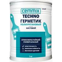 Герметик полиуретановый CEMMIX "Кистевой", банка 1 кг, цвет белый 85498730