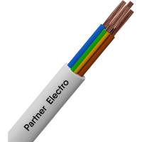 Провод Партнер-электро ПВСнгА-LS 4x1,5, ГОСТ, белый, 100м P021G-04NP05MC-B100WT