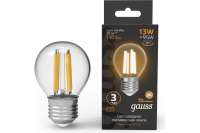 Лампа Gauss Filament Шар 13W 1100lm 2700К Е27 LED 105802113