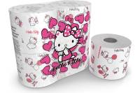 Туалетная бумага World Cart Hello Kitty с рисунком, Kartika Collection, 3 слоя, 4 рулона/200 листов KGHLK-TT-06