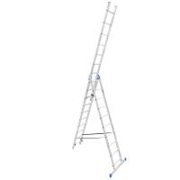 Алюминиевая трехсекционная лестница LadderBel 10 ступеней LS310