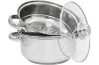 Набор посуды WEIFENG INDUSTRIAL LTD кастрюля 20 см, 3 л, со стеклянной крышкой, кастрюля-дуршлаг 20 см, 2,5 л WF-S09