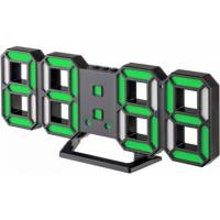 LED часы-будильник Perfeo LUMINOUS 2 черный корпус, зелёная подсветка 30014754