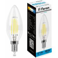 Светодиодная лампа FERON LB-73 Свеча E14 9W 6400K, 38229