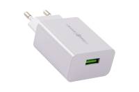 Сетевое зарядное устройство USAMS 1 USB QC3.0, 3A, 18W, белый Модель - US-CC083 T22 УТ000027074