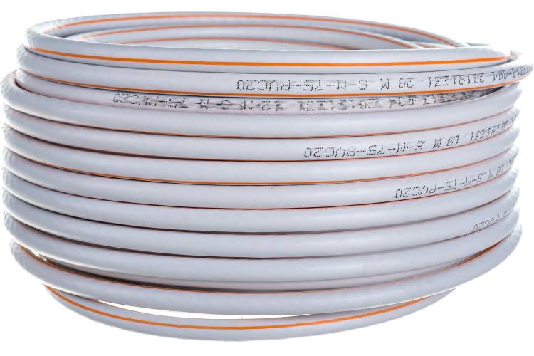 Коаксиальный кабель ЭРА SAT 20 М, 75 Ом, Cu/, PVC, цвет белый Б0044619