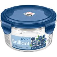 Герметичный контейнер для продуктов Phibo Brilliant круглый, 0.6 л, синий 431199517