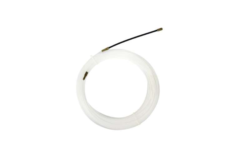 Нейлоновая кабельная протяжка TDM НКП диаметр 3мм длина 25м с наконечниками, белая SQ0590-0005
