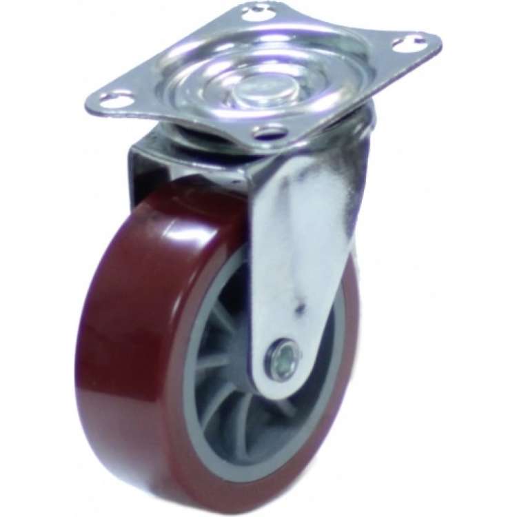 Мебельное поворотное колесо MFK-TORG 40 мм, красный, пластик 8001040